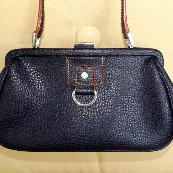 Tommy Hilfiger Small Black Bag, Faux Leather, Pebble Texture, EUC! - Picture 5 of 11